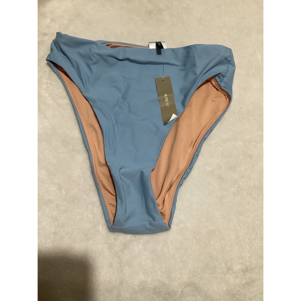 J. Crew Blue high rise cheeky bikini Bottom